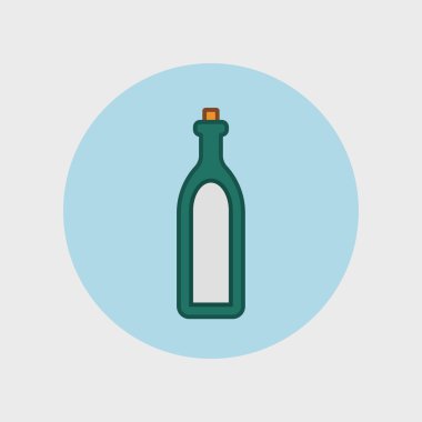 alkol işareti simgesi. içki sembolü. şişe