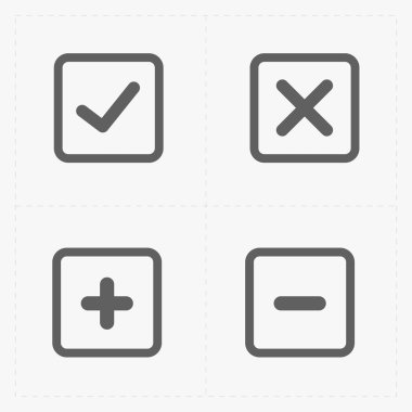 벡터 블랙 확인 아이콘을 설정