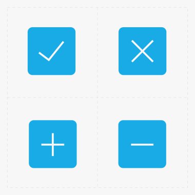 Vektör renkli onaylamak Icons set