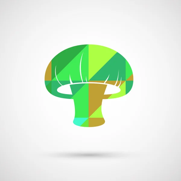 Brown vector  champignon mushroom — Stock Vector