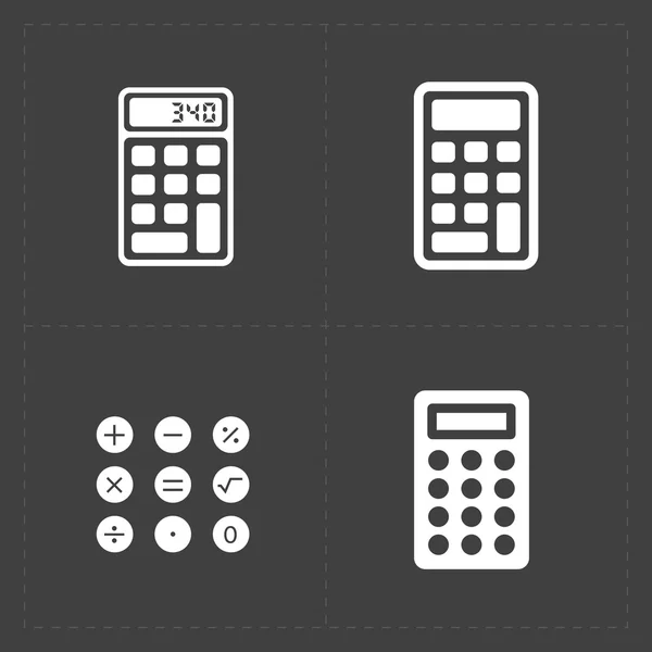 Vector calculator icons set — Stock Vector