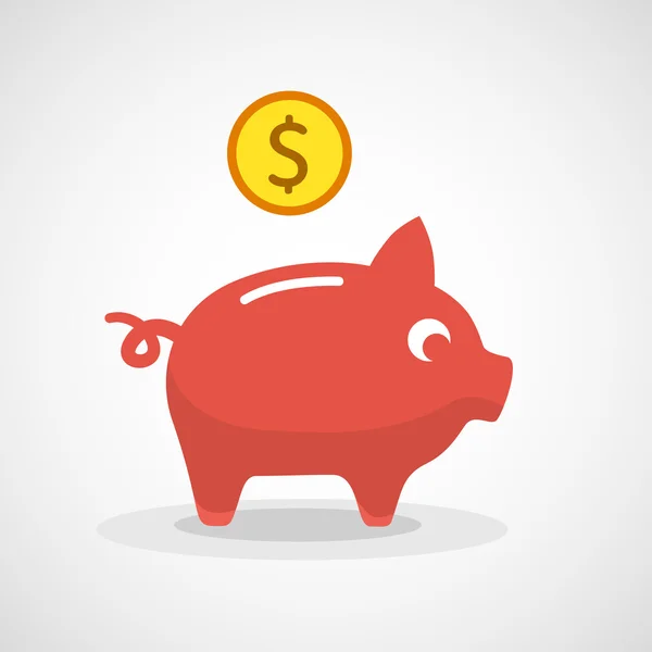 Vector piggy bank icon — Stock Vector