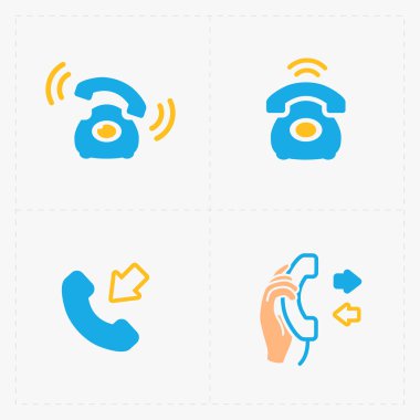 Renkli simgeler telefon, illüstrasyon vektör.