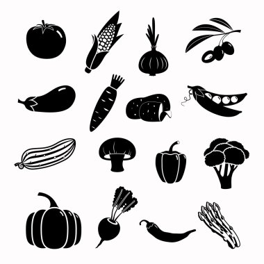 Modern sebze vektör Icon set