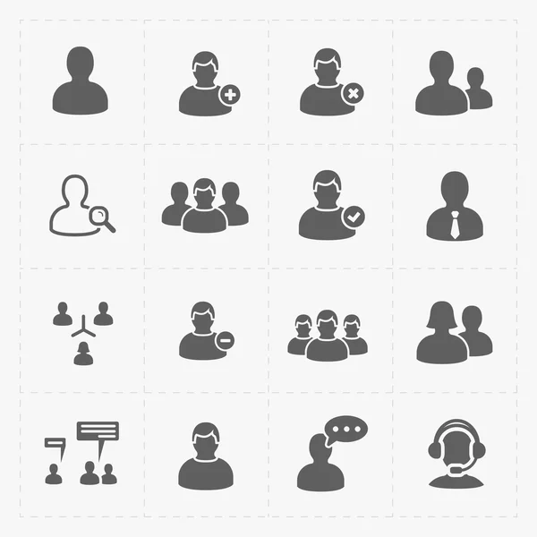 Pessoas ícones planas definido em Branco . — Vetor de Stock