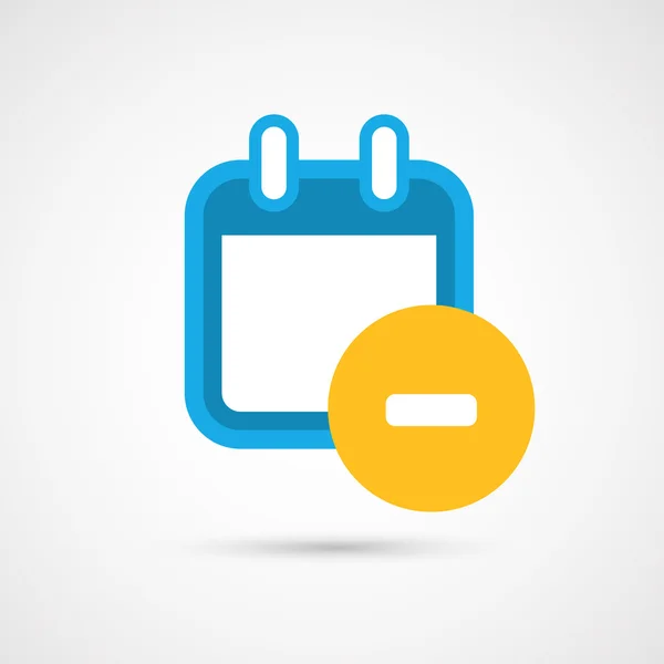 Icono de calendario vectorial - eliminar — Vector de stock