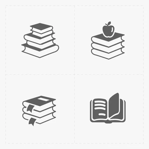 Libros Web modernos ambientados en blanco . — Vector de stock