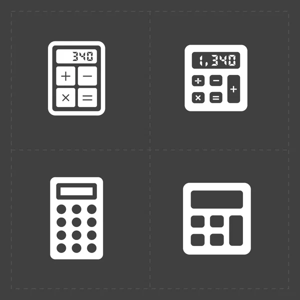 Vector calculator icons set — Stock Vector