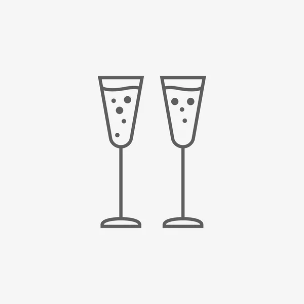 Egy pohár pezsgő — Stock Vector