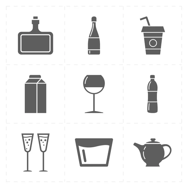 9 modern flat bar icons — Stock Vector