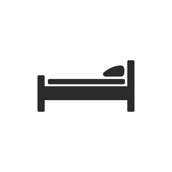 Silueta de la cama — Vector de stock