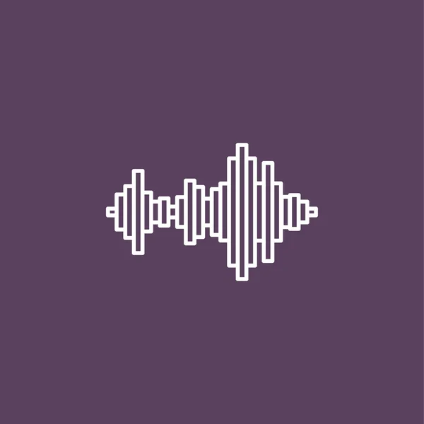 Geluidsgolf muziek pictogram — Stockvector