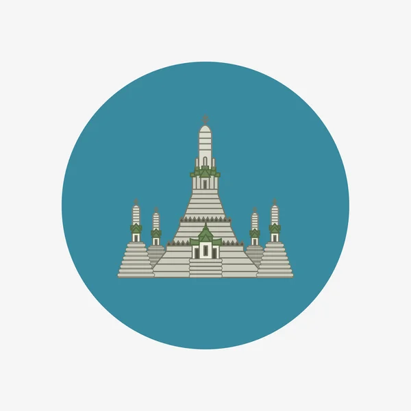 Prang von wat arun, bangkok, thailand — Stockvektor