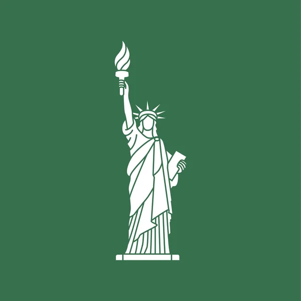 Estatua de la Libertad. Un hito en Nueva York. Símbolo americano — Vector de stock