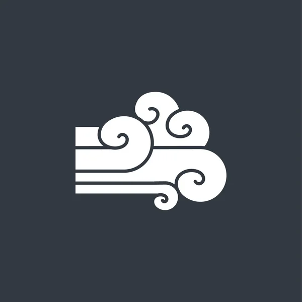 Signo de viento icono — Vector de stock