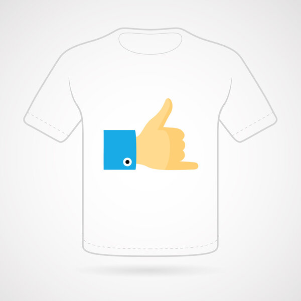 T-shirt with funny print on white background. Vector  print.