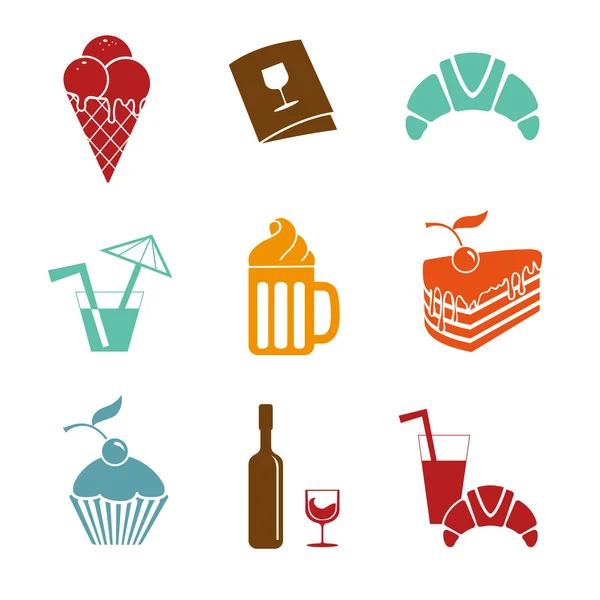 Food and drink icons — Stock Vector