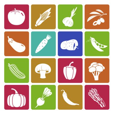 Renkli sebze Icon set