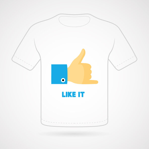T-shirt with funny print on white background. Vector  print.
