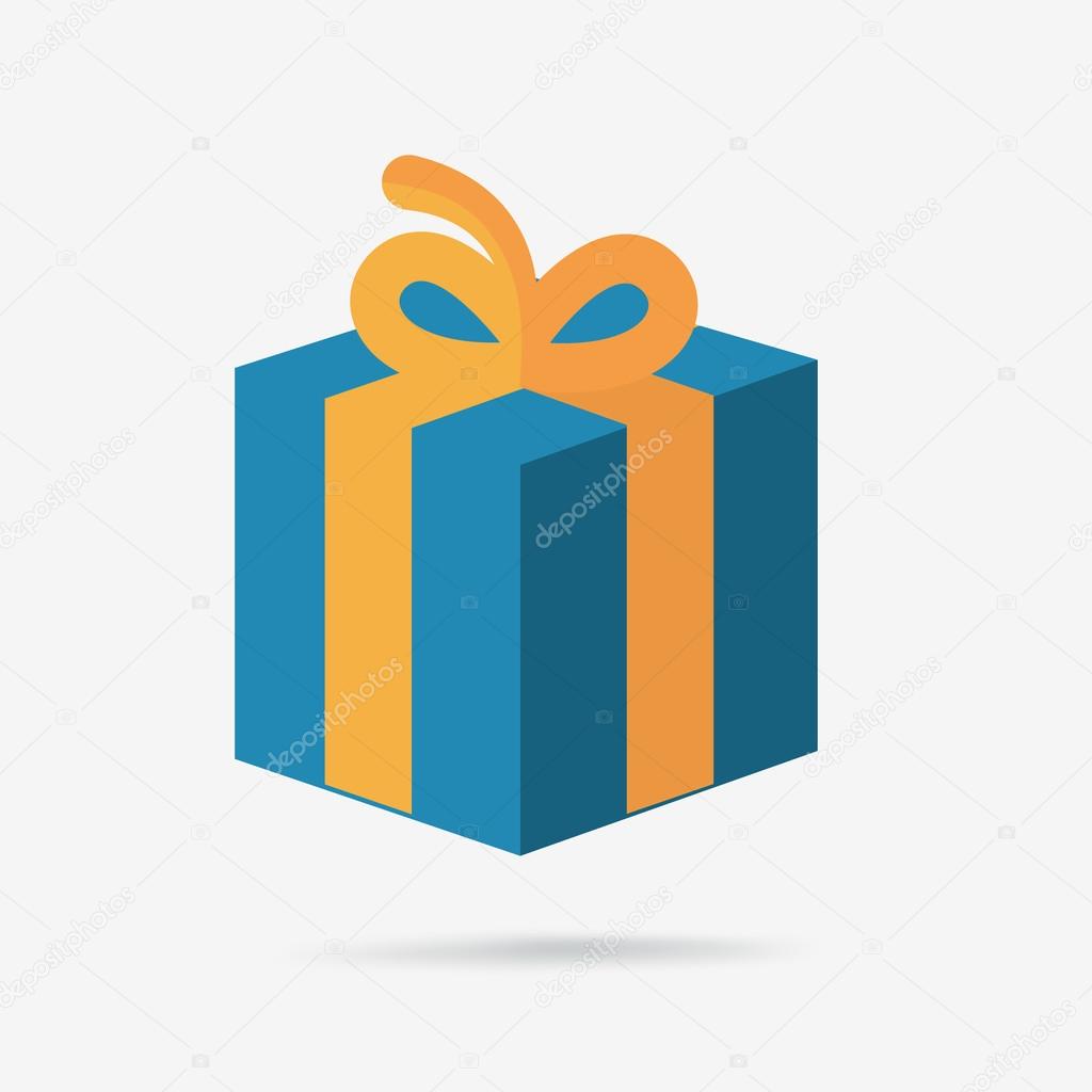 gift box icon with bow.