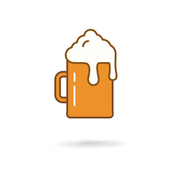 Flat beer icon — Stock Vector