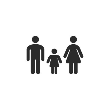 Siluet aile. Aile simgesi