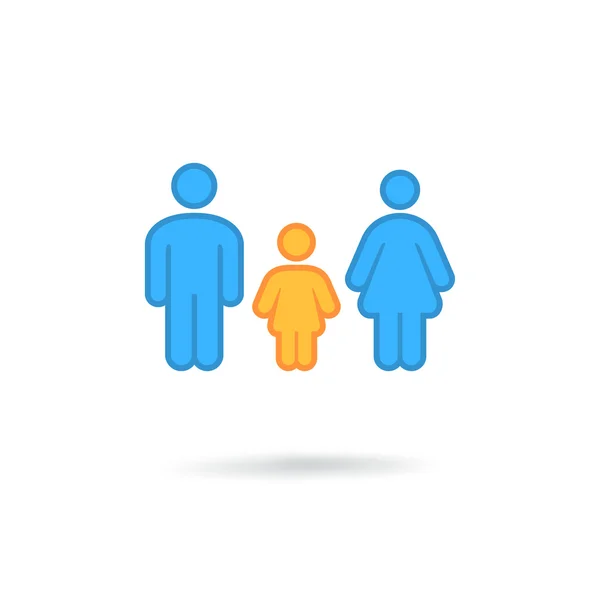 Silhouette family. family icon — Stock Vector