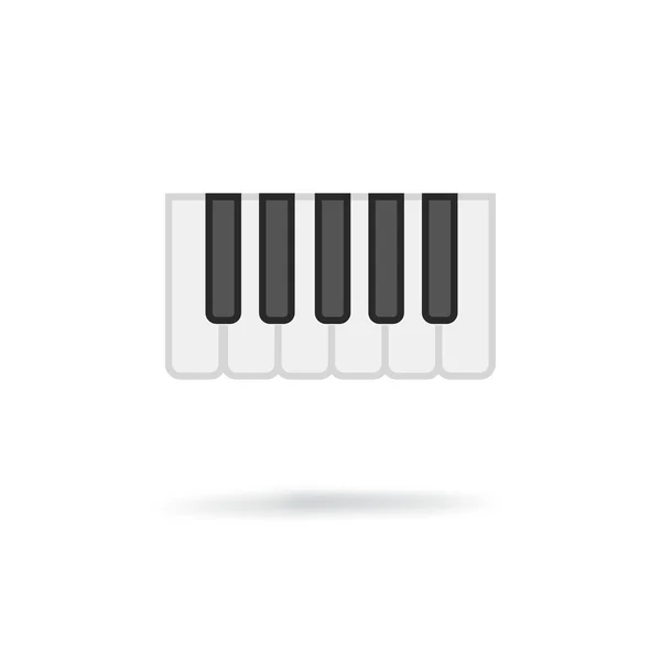 Oktav, pianotangenter ikonen — Stock vektor