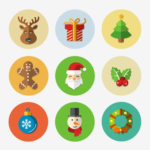 Christmas bright icons collection - vector illustration. — Stock Vector