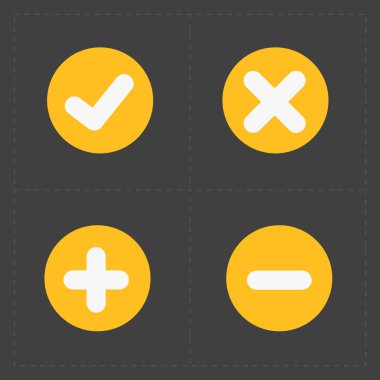 Vektör renkli onaylamak Icons set