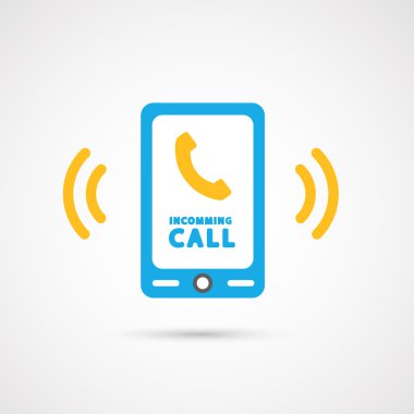 Modern renkli düz Sosyal Icon smartphone üzerinde beyaz Backgrou