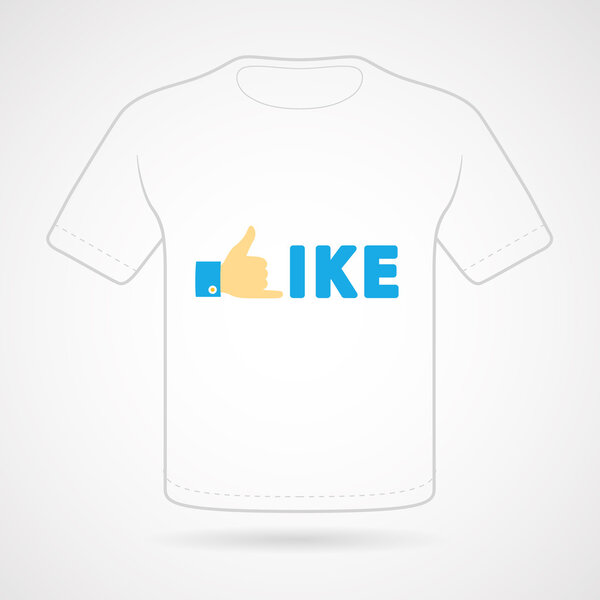 T-shirt with funny print on white background. Vector print.