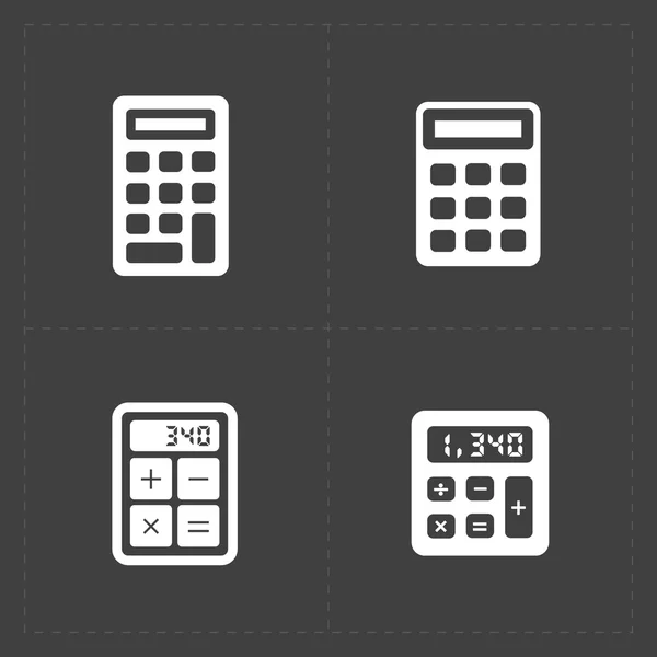 Conjunto de iconos de calculadora vectorial — Vector de stock