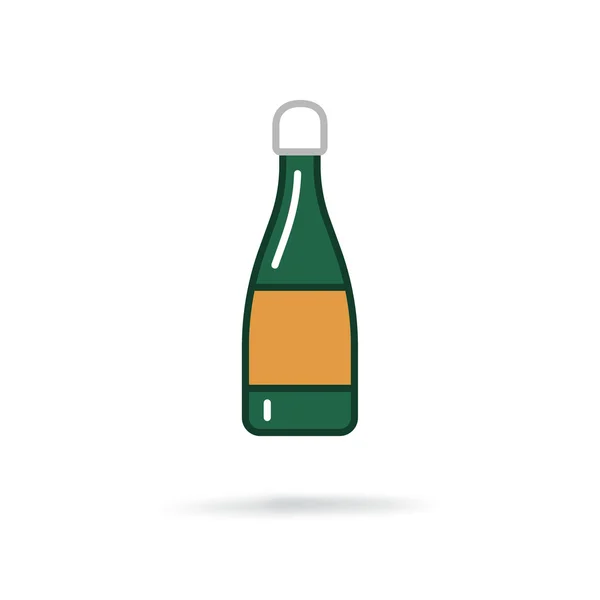 Flasche Champagner — Stockvektor