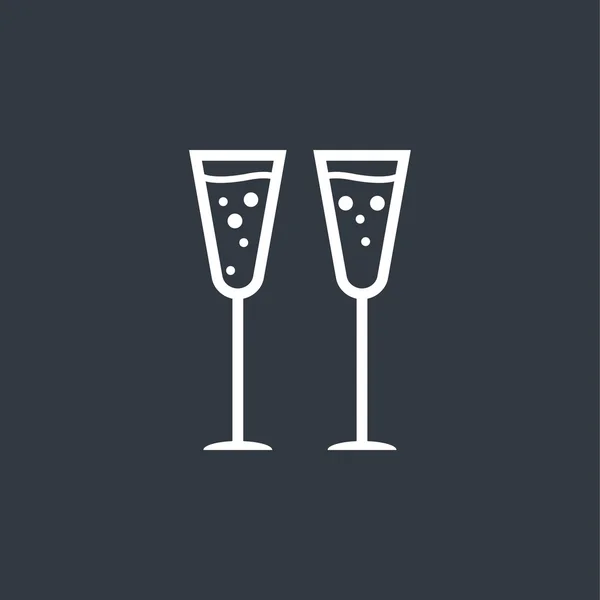 Champagnergläser — Stockvektor