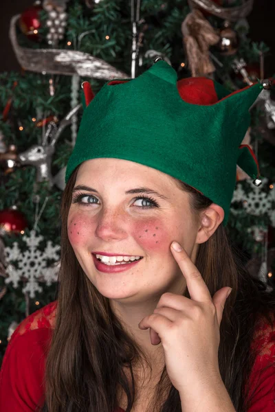 Elf says give me a big kiss — Stock Photo, Image