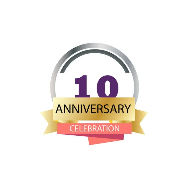 Anniversary Celebration Vector Template Design Illustration — Stock Vector