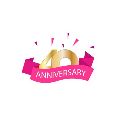 40. yıl dönümü kutlama Vektör Şablonu Tasarım İllüstrasyonu