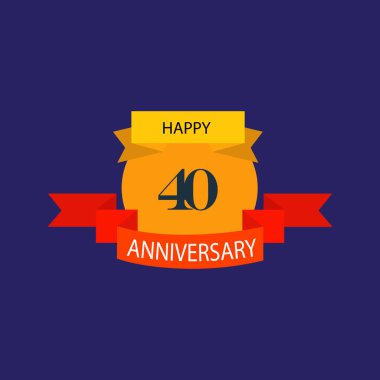 40. yıl dönümü kutlama Vektör Şablonu Tasarım İllüstrasyonu