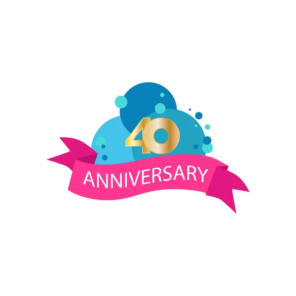 Years Anniversary Celebration Vector Template Design Illustration — Stock Vector