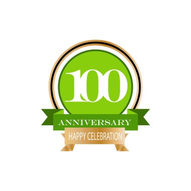 100. yıl dönümü kutlama Vektör Şablonu Tasarım Çizimi