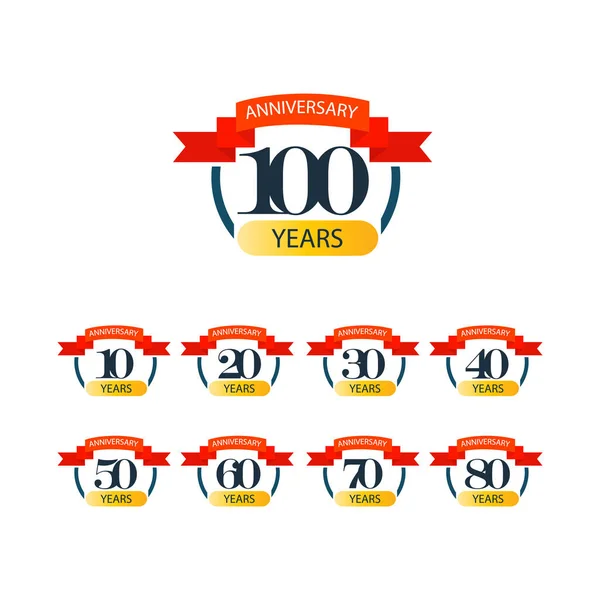 100 Jahr Feier Vorlage Vektor Design Illustration — Stockvektor