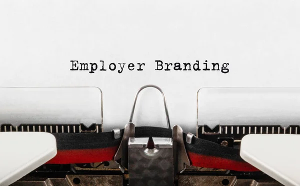 Text Employer Branding Typed Retro Typewriter Stock Picture