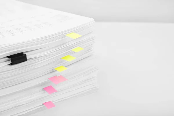 Stack of report financial data. Concept of business, finance and data research.
