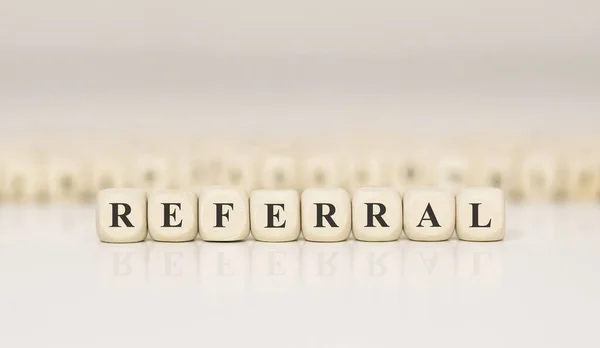 Word Referral Made Wood Building Blocks Stock Image Royalty Free Stock Photos