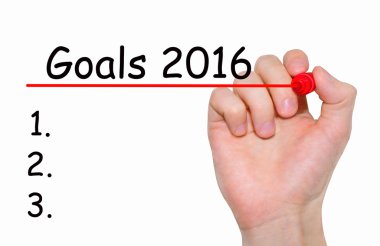 Gol 2016 kırmızı marker ile şeffaf silme tahtaya yazma el.