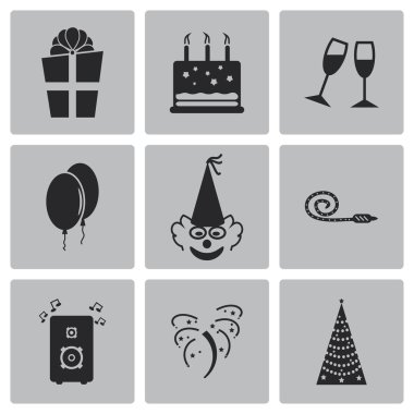 vektör siyah elektrik simgeler kümesi