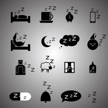 Vektör Icon set uyku