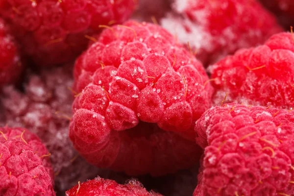 Fondo congelado de alimentos de frambuesa —  Fotos de Stock