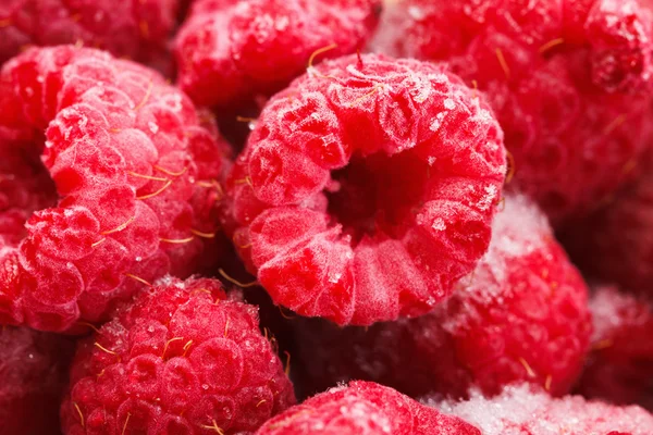 Fondo congelado de alimentos de frambuesa —  Fotos de Stock